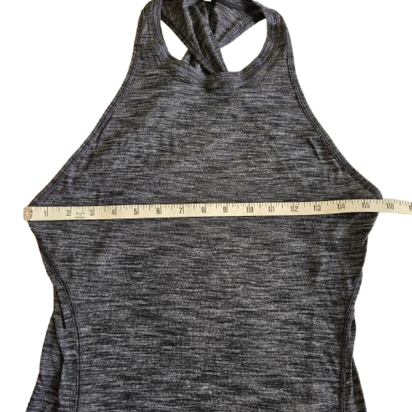 Lululemon Twist Back Tank Charcoal Grey Heather SZ 4/6 (see measurement pics) - Picture 6 of 7